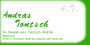 andras tontsch business card